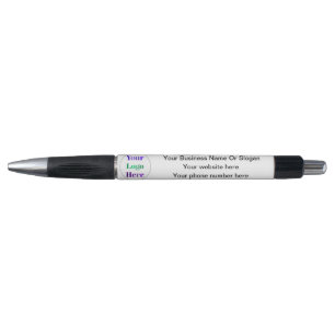 Stylo Logo personnalisé Petite entreprise Simple Blanc