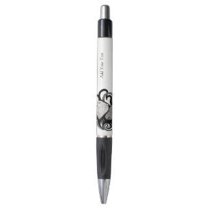 Stylo Loup blanc avec art tribal coréen
