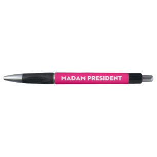 Stylo Madame la Présidente, typographie moderne et audac