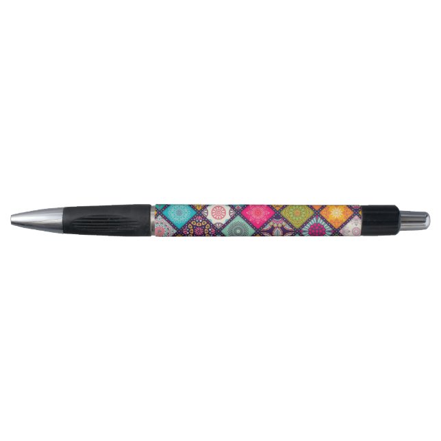 Stylo Mandalas marocaines colorées (Devant)