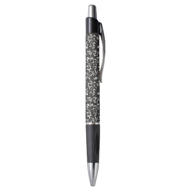 Stylo Mariage Abstrait Élégant Noir et Blanc (Bas (Vertical))