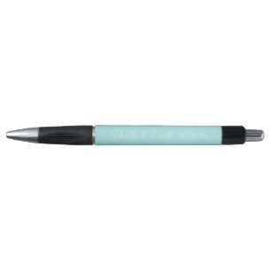 Stylo Mariage personnalisé bleu pâle Faveurs