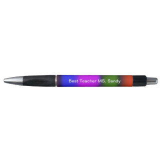 Stylo Meilleur enseignant Ajouter le nom Bleu, violet, v