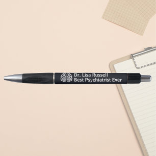 Stylo Meilleur psychiatre jamais personnalisé et logo Ce