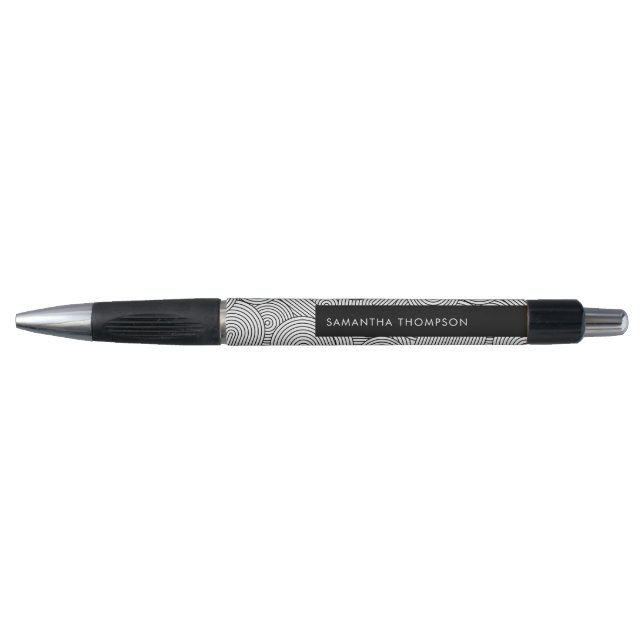 Stylo Mid Century Modern Geometric Arch Black White (Devant)