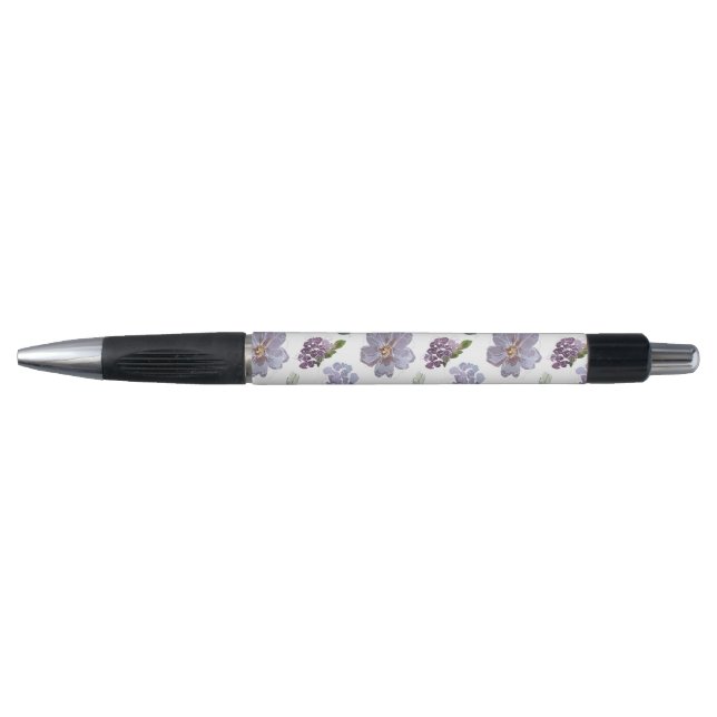 Stylo Modèle Floral pourpre (Devant)