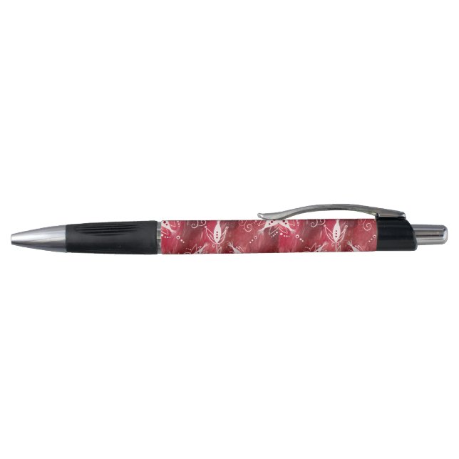 Stylo Modèle Floral rouge (Haut)