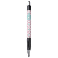 Monnaie monogramme et Motif Ikat rose