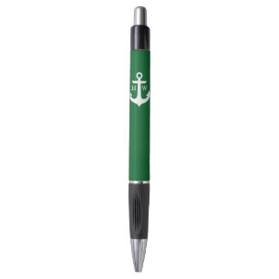 Stylo Monogramme Ancre verte