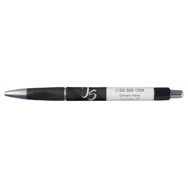 Stylo Monogramme d'argent personnel prospère (Devant)