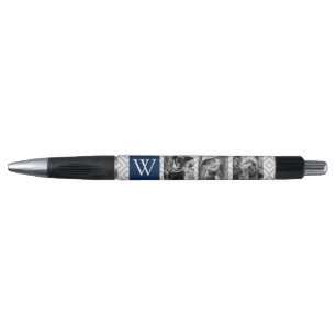 Stylo Monogramme de marine et collage de photo