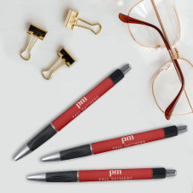 Monogramme et nom simple moderne professionnel rou