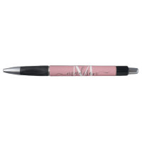 Monogramme gris blanc rose vif Nom du script Style