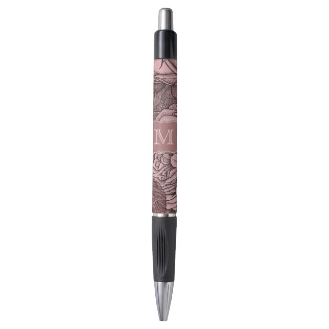 Stylo Monogramme rose pâle Rose (Devant (Vertical))