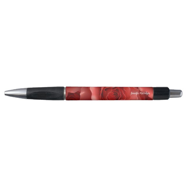 Stylo motif 3D Red Roses (Devant)