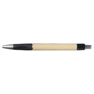 Stylo Motif à cinq bandes jaune et blanc ensoleillé