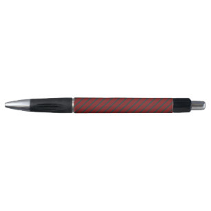 Stylo Motif à cinq bandes rouge et charbon de bois
