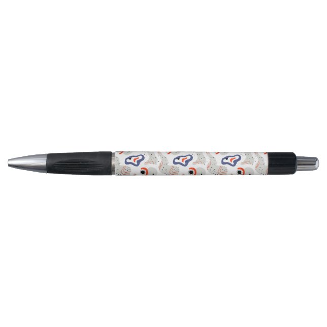 Stylo Motif Abstrait des tourbillons et des cercles (Devant)