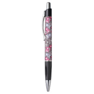 Stylo motif avec les chats mignons de griffonnage de