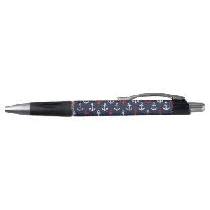 Stylo Motif blanc et bleu rouge de marine