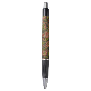 Stylo Motif botanique antique de fleurs rouges et de rai