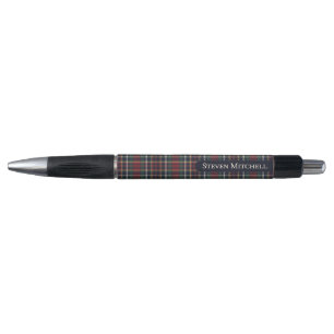 Stylo Motif carreau classique bleu foncé rouge vert