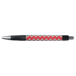 Stylo Motif Chevron dans les tons rouges