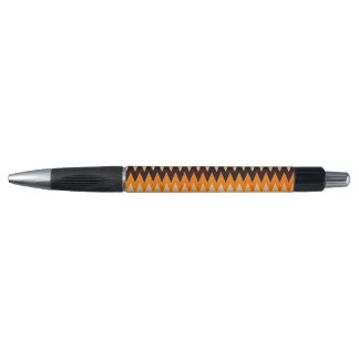 Stylo Motif chevron zigzag Halloween – Orange et noir