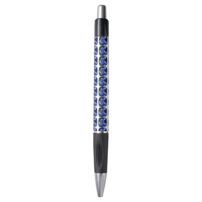 Stylo Motif Coupe Sapphire Bleu (Devant (Vertical))