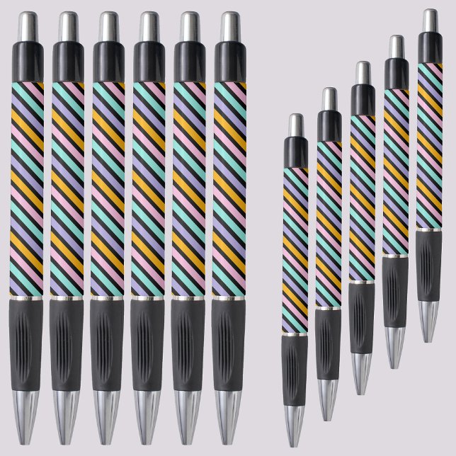 Stylo Motif de bandes Abstraites colorées (Créateur téléchargé)