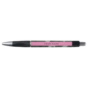 Stylo Motif de camouflage gris, Votre nom, Personnaliser