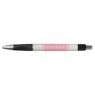 Stylo Motif de carreaux de lin beige