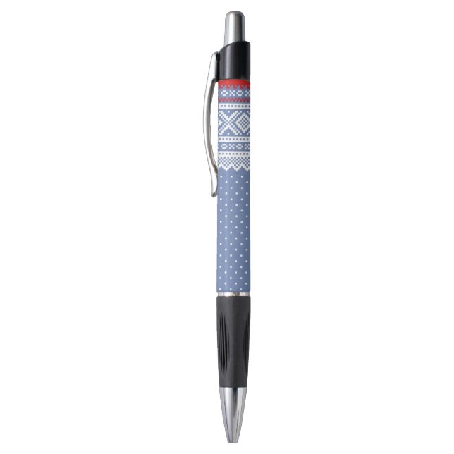 Stylo Motif de chandail de Noël de Mariusgenser (Haut (Vertical))