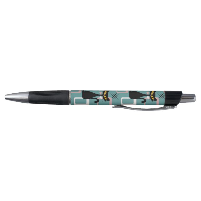 Stylo Motif de chat noir du milieu du siècle (Bas)