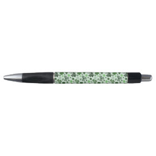 Stylo Motif de cœurs de trèfle vert clair ludique celtiq