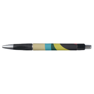 Stylo Motif de courbes colorées