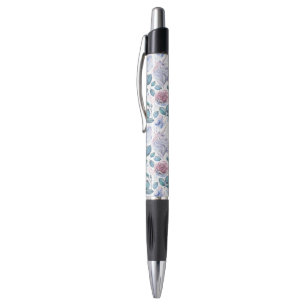 Stylo Motif de cristaux et de roses de licorne