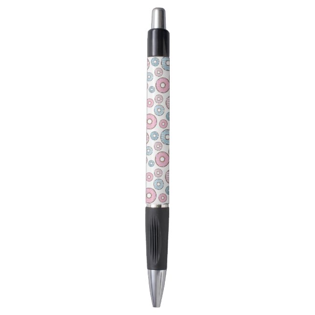 Stylo Motif De Donuts, Donuts Roses, Donuts Bleus (Devant (Vertical))