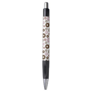 Stylo Motif De Donuts, Donuts Roses, Donuts Brown