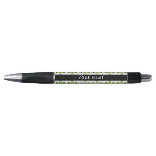 Stylo Motif de feuille, feuilles vertes, votre nom