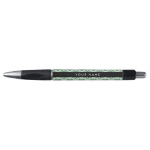 Stylo Motif de feuille, feuilles vertes, votre nom