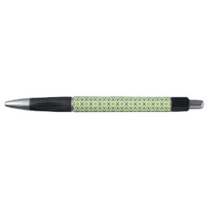 Stylo Motif de feuille, motif de feuilles, feuilles vert