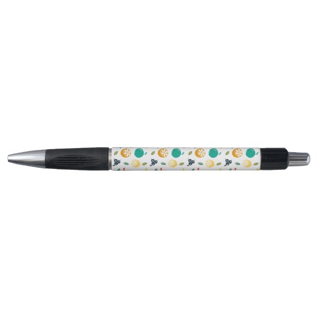 Stylo Motif de fruits, Plum, Orange, Citron, Poire, Pomm (Devant)