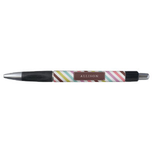 Stylo Motif de jolies bandes arc-en-ciel