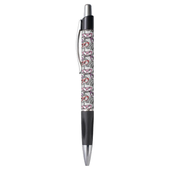 Stylo Motif de lunettes de hibou (Haut (Vertical))
