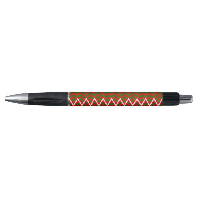 Stylo Motif de Noël Chevron (Devant)
