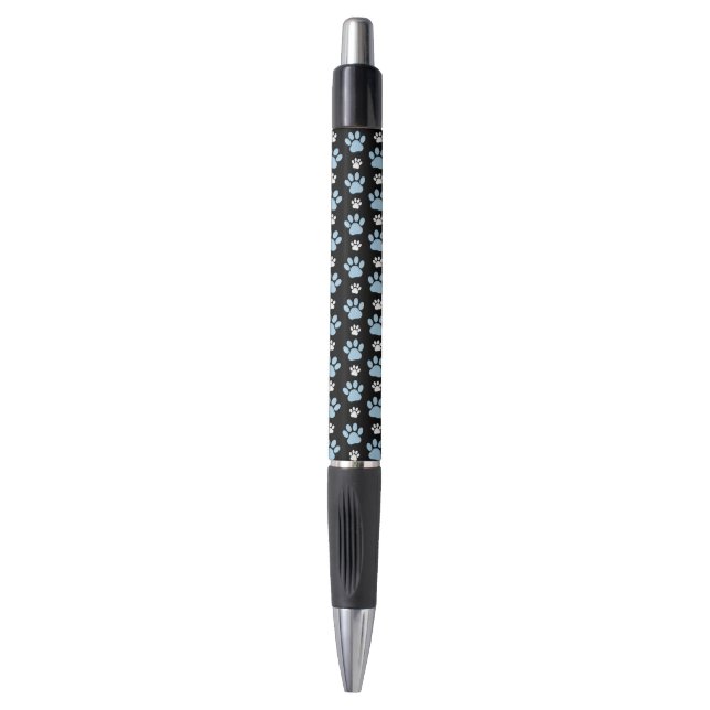 Stylo Motif De Pailles, Paniers Bleus, Pailles De Chien, (Devant (Vertical))