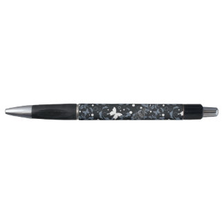 Stylo Motif de papillon noir et blanc
