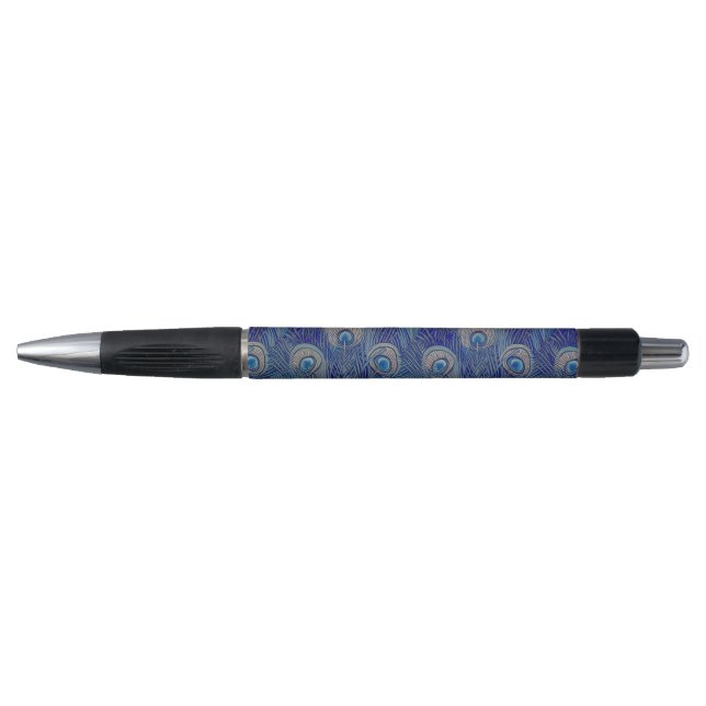 Stylo Motif de plume de paon de luxe Art Nouveau (Devant)