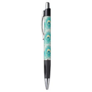 Stylo Motif de plumes de paon